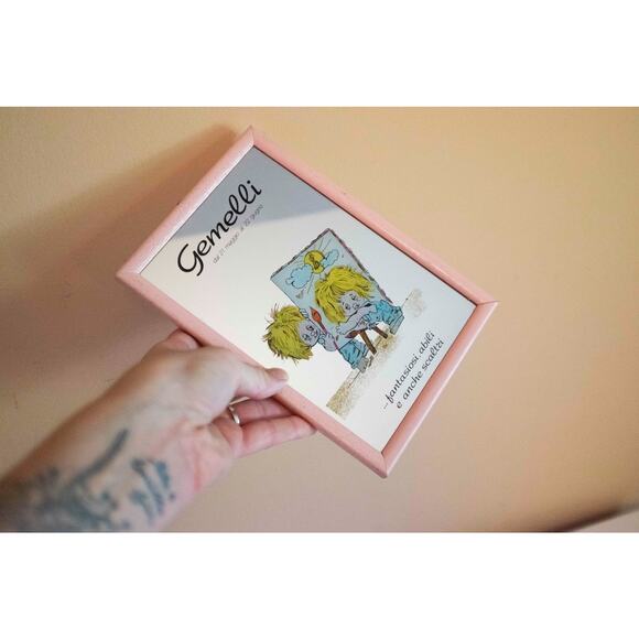 Vintage Gemini Horoscope Mirror, 8” x 5.5”, Made in Italy - Picture 7 of 7